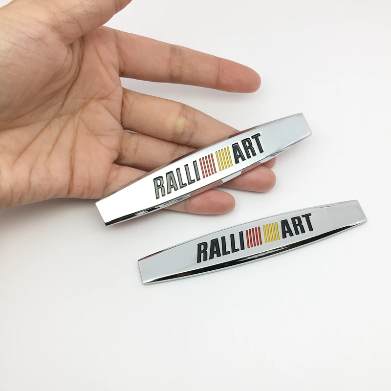 

ANTINIYA 2PCS fashion Metal Car Logo Side Fender Badge Emblem Stickers for Mitsubishi Ralliar Outlander ASX L200 Lancer Pajero