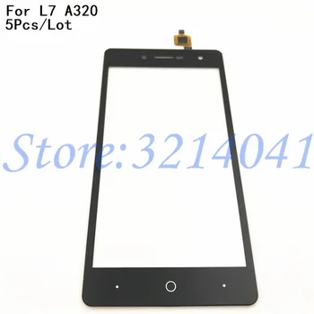 

5Pcs/Lot 100% Tested 5.0 inches For ZTE Blade L7 A320 Touch Screen Digitizer Sensor Outer Glass Lens Panel+Free Delivery