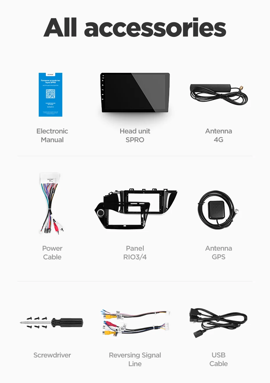 Perfect TEYES SPRO For KIA RIO 3 4 2011-2019 Car Radio Multimedia Video Player Navigation GPS Android 8.1 No 2din 2 din dvd 36