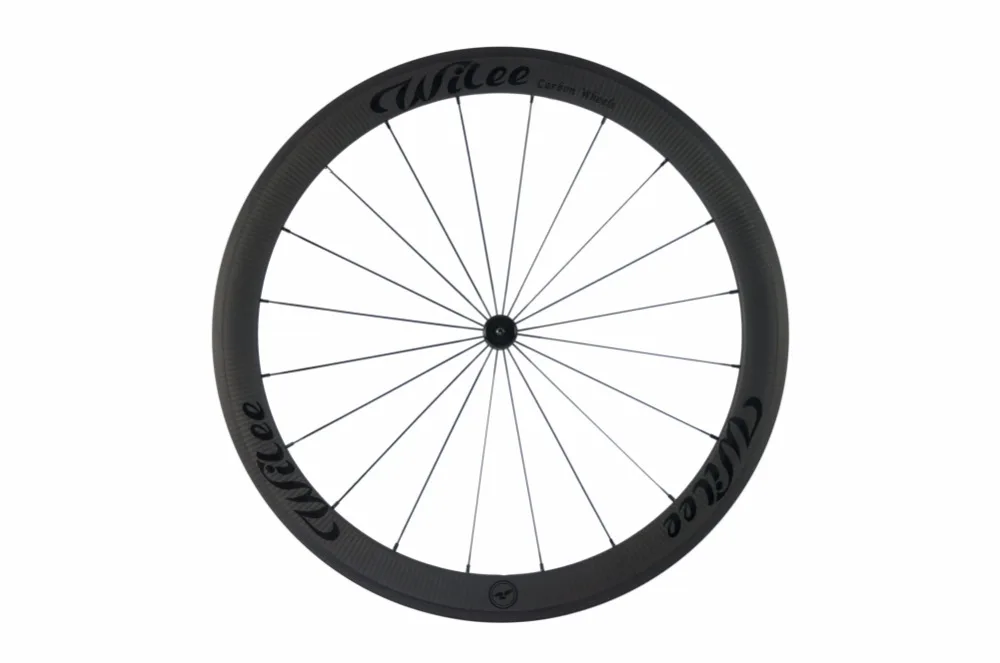 WILEE 700C комплект карбоновых колес диаметром 50 мм карбоновые велосипедные тормоза Clincher Трубчатые карбоновое Велосипедное колесо
