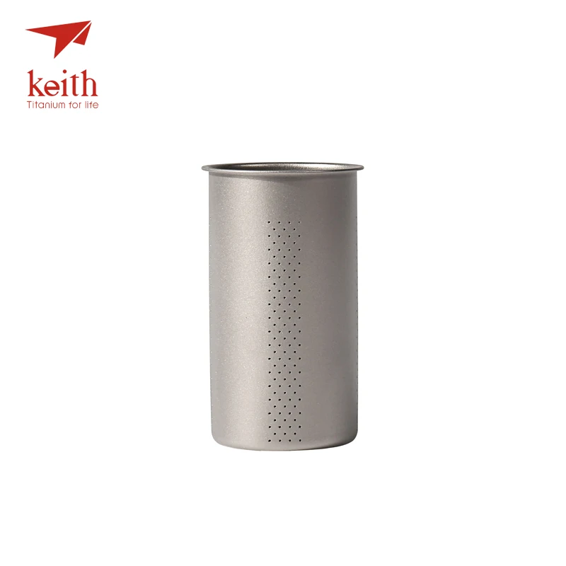 Keith 450 mL de doble pared de taza con té Infusor de té Camping cafetera de filtro para taza tetera Ti3521