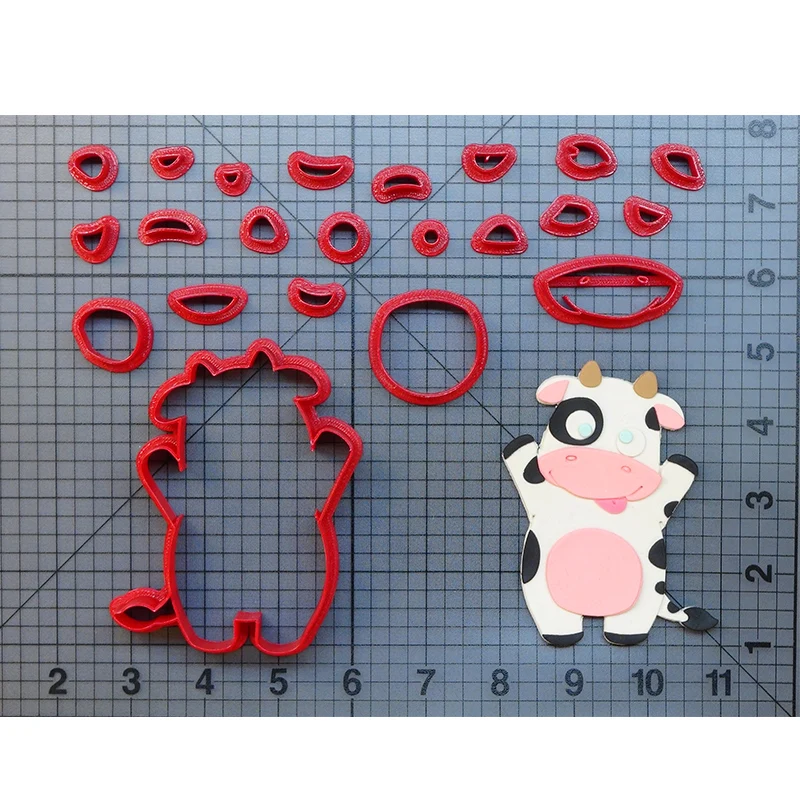 

Mad Cow Cookie Cutter Custom Made 3D Printed Animal Fondant Cutter Cupcake Decorating Tools Cookie Cutter Kitchen Accessories