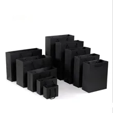 10 шт 19*13*6 см крафт-бумажные пакеты на заказ подарочная упаковка десять размеров доступны в черном приветствуется