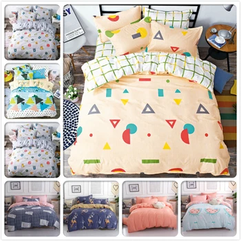 

1.5m 1.8m 2m 2.2m Bed Linens Flat Sheet 3/4 pcs Bedding Set King Queen Double Size Duvet Cover Winter Aole Cotton Warm Bedlinens