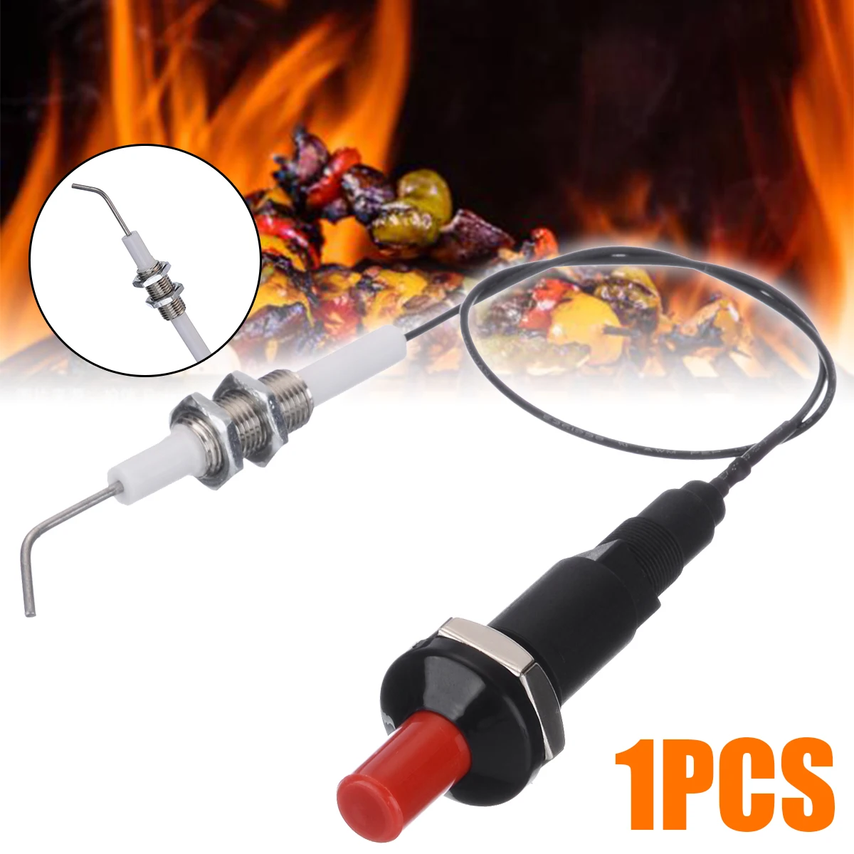 Universal Piezo Ignition Set With 30cm Cable Push Button Igniter For Gas BBQ Tool Home Appliance Accessories