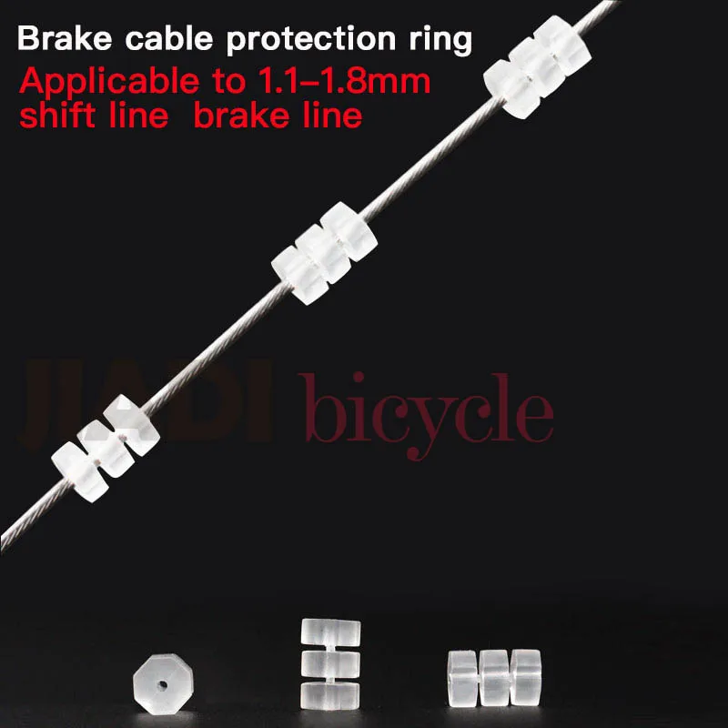 

MUQZI 10PCS MTB Foldable Road Bike Brake Cable Silicone Ring Shifter Cable Tube Octagonal O-Ring Line Protection Ring