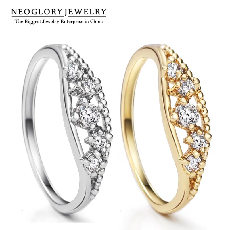 

Neoglory Zircon Platimun Plated Romantic Engagement Rings for Women Fashion Jewelry Brand Wedding 2018 New Hot Gift SQC