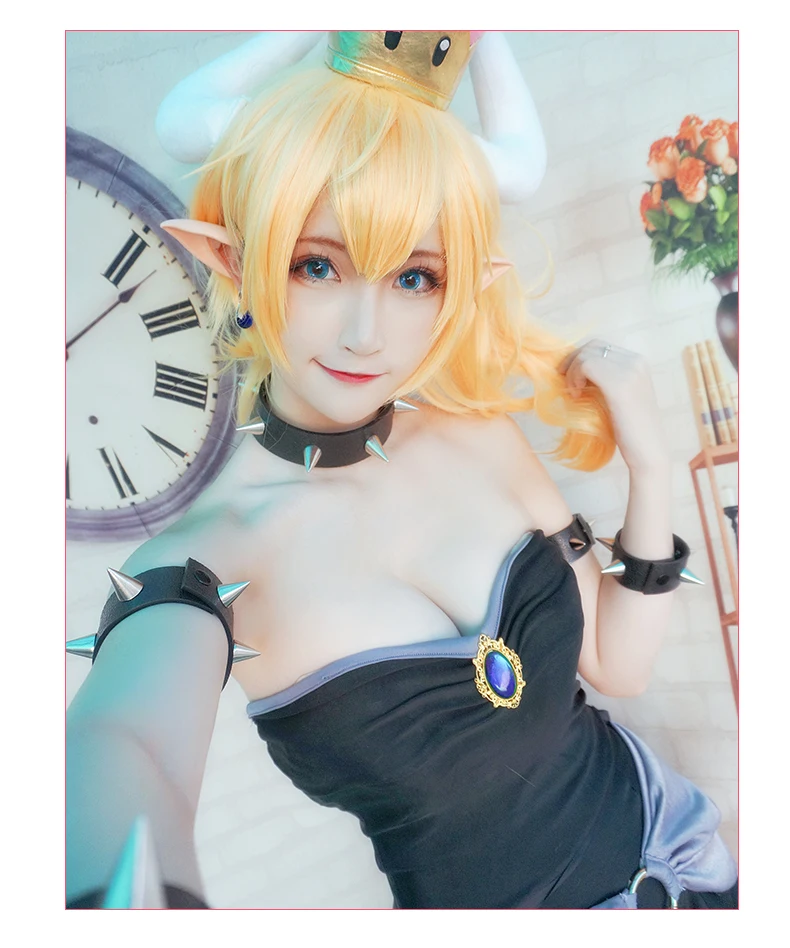 Bowsette Cosplay Costume - Koopa Hime Dress with Bowser Theme for Halloween and Gaming Conventions image 3