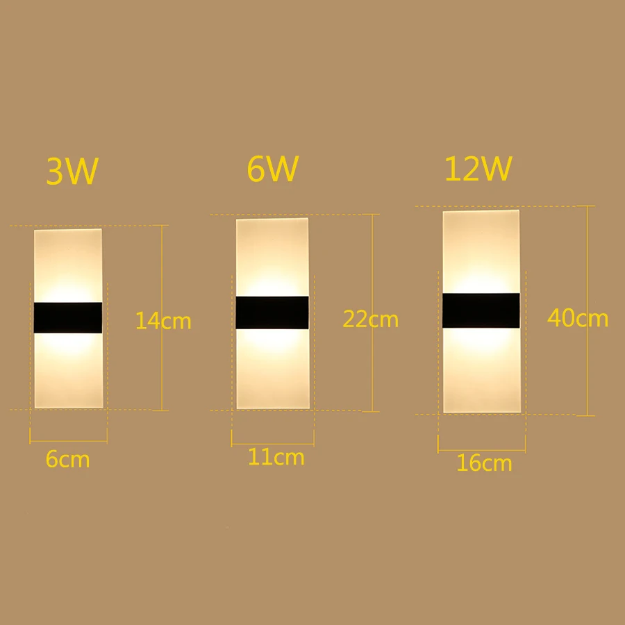 Современный светодиодный настенный светильник AC85-265V светодиодный настенный светильник 3 Вт 6 Вт 12 Вт прикроватный светильник для спальни настенный светильник для гостиной коридора