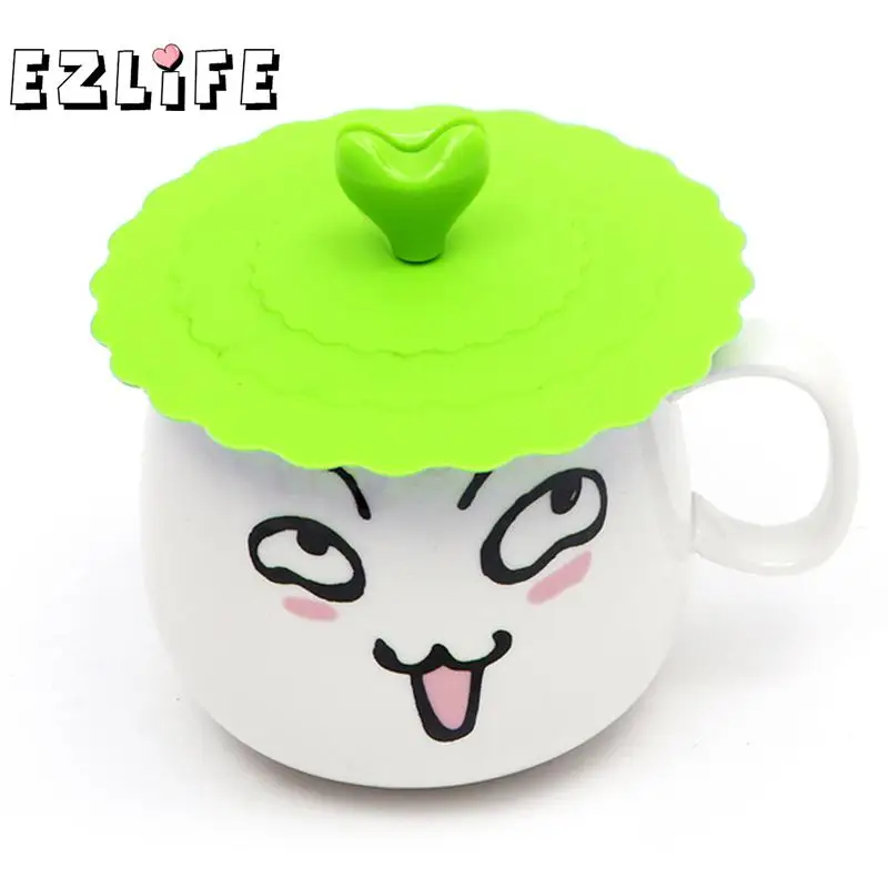 

4 Colors Cute Anti-dust Silicone Glass Cup Cover Coffee Mug Suction Seal Lid Cap Silicone Cup Cover ZH01727