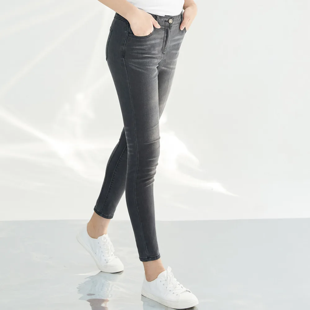 Xiaomi женский формирование Slim fit джинсы, женские брюки девушка высокая талия повседневное узкие брюки для женщин
