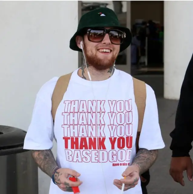 208 футболка MAC MILLER, хлопковые футболки basedgod с круглым вырезом и коротким рукавом, lil b, полутонная футболка для мужчин и женщин