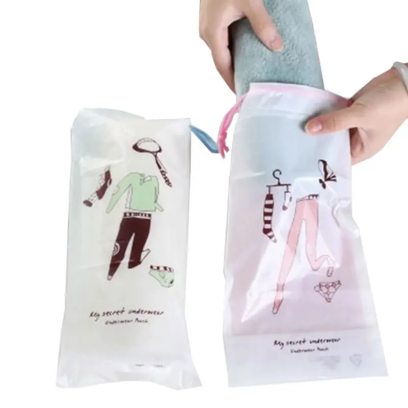 

2pcs Travel Accessories Drawstring Packing Organizers Cosmetic Bag Women Men PVC Makeup Case Make Up Bath Storage Pouch Kit Bag