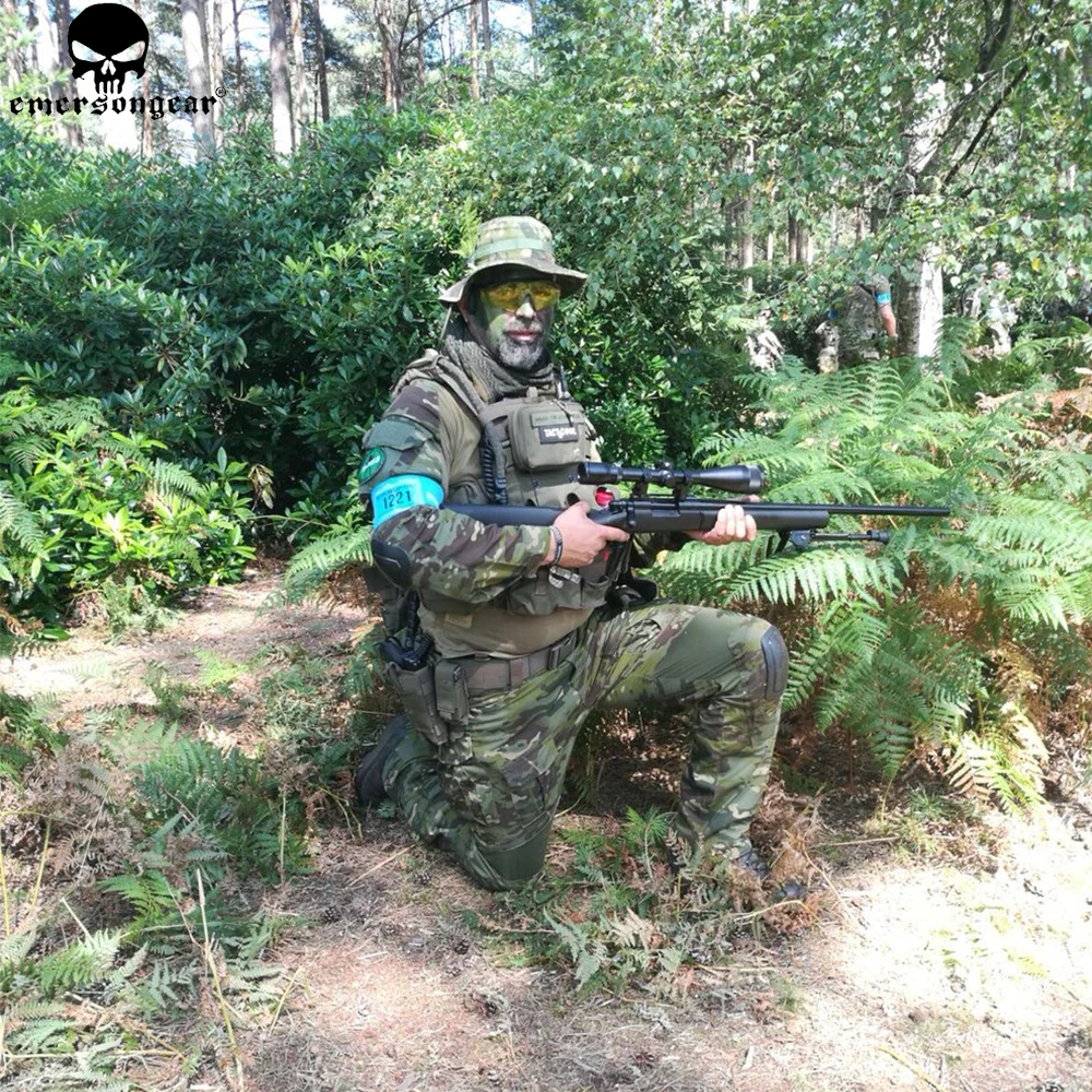 EMERSONGEAR Gen 2 BDU Airsoft Боевая форма тренировочная одежда тактическая рубашка брюки с наколенниками мультикам Тропик EM6972