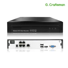 4ch POE 1080P NVR H.265 H.265+ сетевой видеорегистратор 1 HDD 24/7 записывающая IP камера Onvif 2,6 система безопасности G. Ccraftsman
