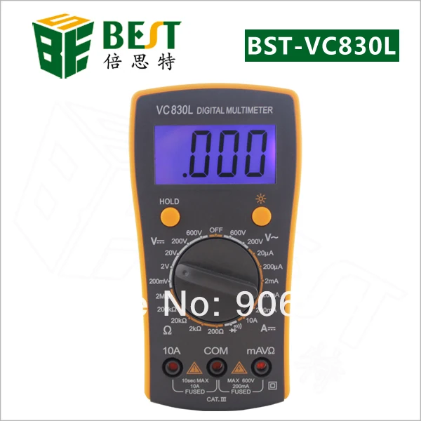 

free shipping Portable BEST-VC830L LCD Display Digital Multimeter Voltmeter Ammeter Ohmmeter