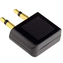 Лот оптом Самолет Авиакомпания Наушники Адаптер для аудио разъем 2 штекер воздуха плоский разъем