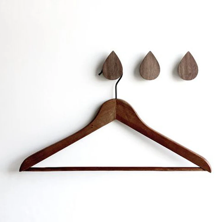 Charming House Design Retro Wooden Moustache Wall Hooks Rack Key Coats Hanger NEW