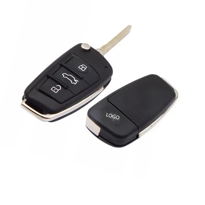 Wilongda автомобильный брелок 3 кнопки флип дистанционного ключа крышка с hu66 лезвие для Audi A6L Q7 ключ оболочки