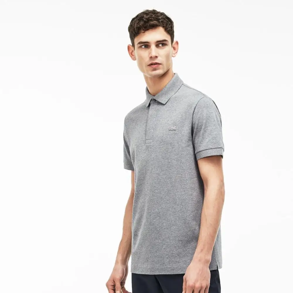 

New Lacoste Spring Summer High Quality Breathable Business Men's Lapel T-Shirt Cotton Fashion Genuine Men's Sports Short Sleeve