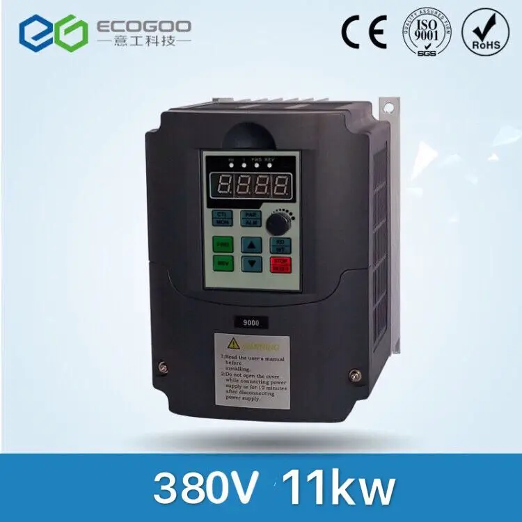 

11KW 380V 3Phase Input 25A Frequency Inverter Triphase 3 Phase Output VFD Frequency Converter Motor Speed Controller 50/60Hz