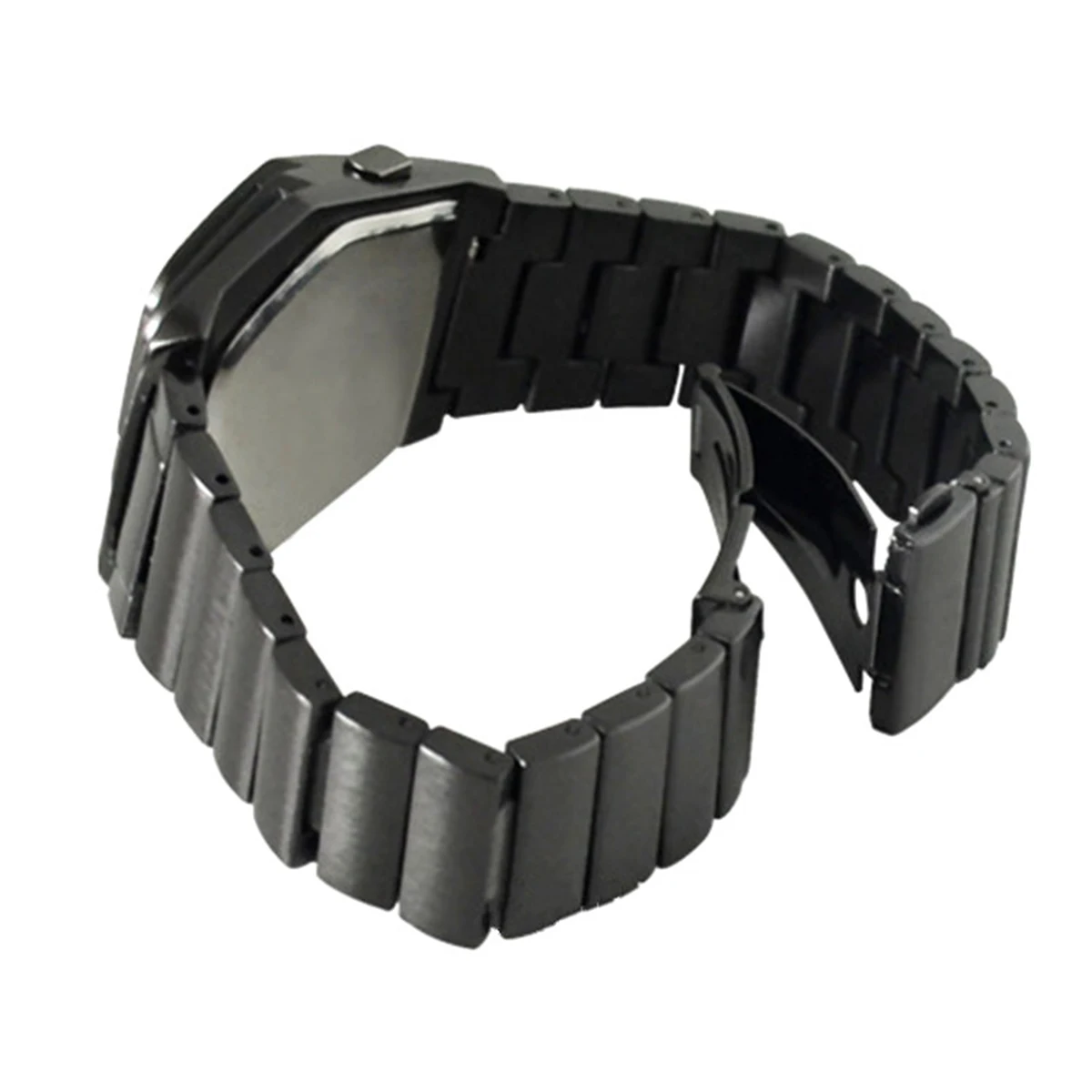 Fashion Mens Stainless Steel Snake Head Blue LED Wrist Watch Gift Cool