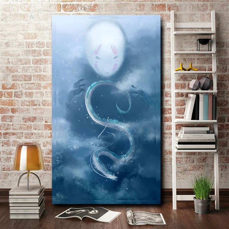 

Dragon Spirited Away Poster Chihiro Miyazaki Paintings On Canvas Modern Art Decorative Wall Pictures Home Kids Room Decoration