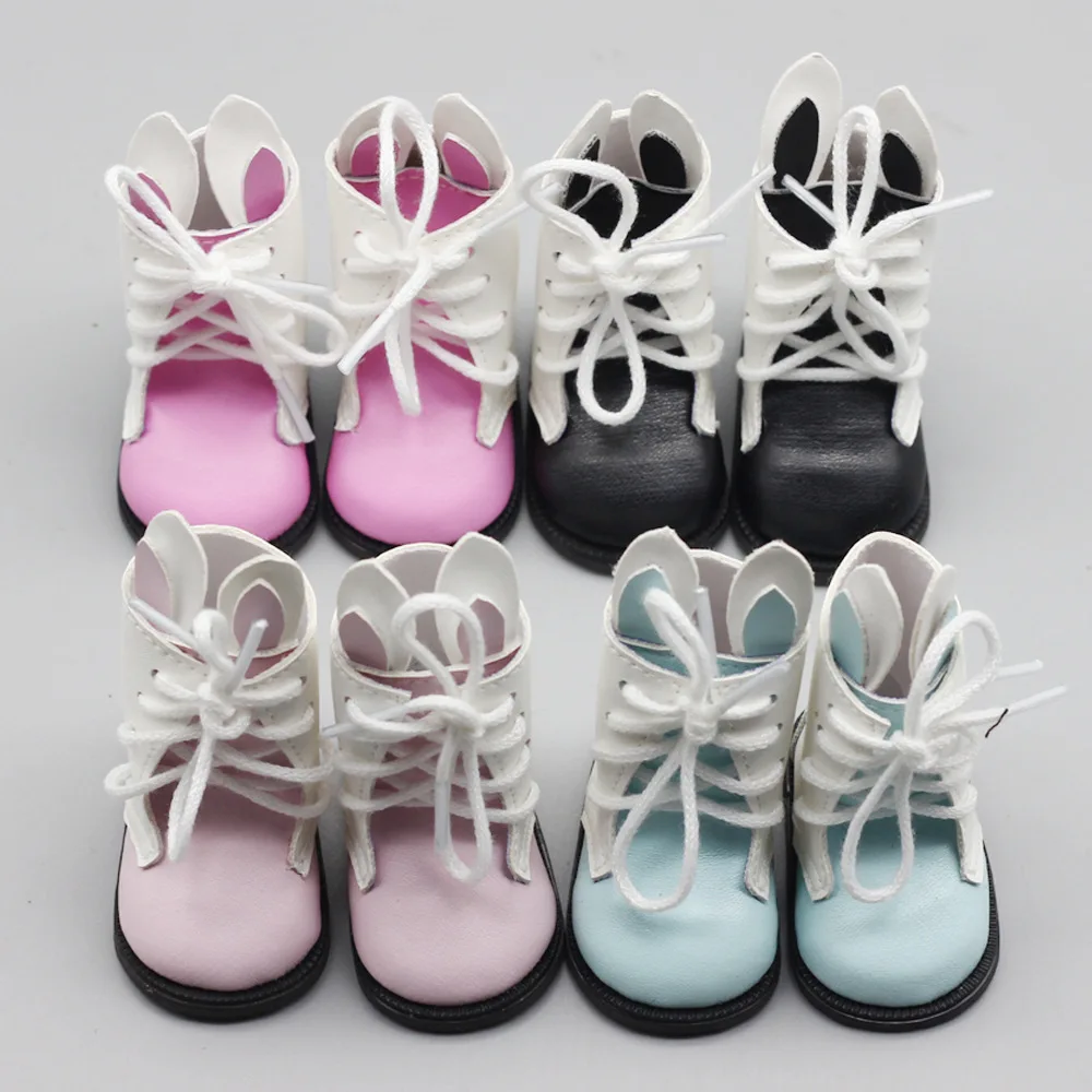 

1 Pair New Bjd Dolls Shoes For 1/3 60cm Doll Accessories Toy Mini PU Shoes for SD Sharon Doll Leather Boots Toys for Girls