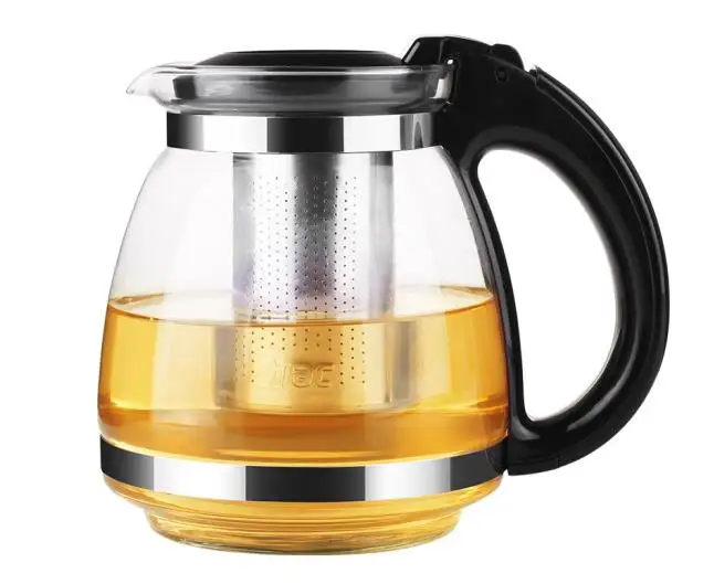 

zidingxiang household tea maker accessories 1.5L hand hold tea pot glass home teapot 304 stainless steel stainless steel filter
