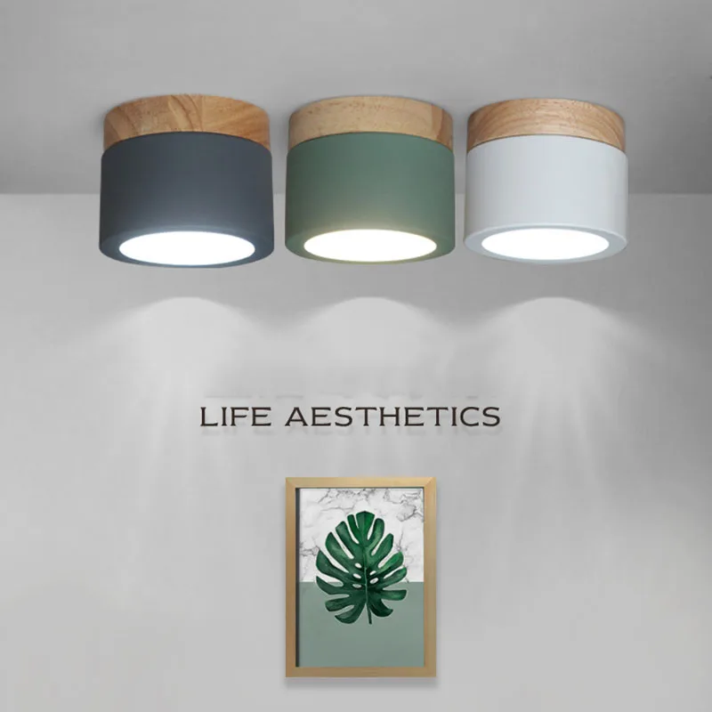 Us 19 87 25 Off Led Ceiling Light Modern Simple Ceiling Lamp For Living Room Nordic Wood Ceiling Light Hallway Aisle Corridor Round Down Lamp In