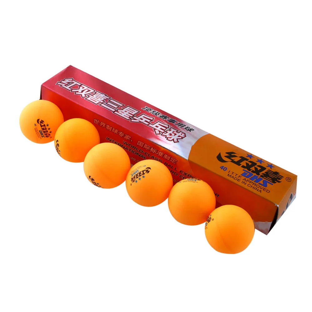 Высокое качество 20 коробки 6 шт. 3 звезды DHS 40 мм Олимпийский Настольный теннис оранжевый желтый пинг понг шары прочный для соревнований