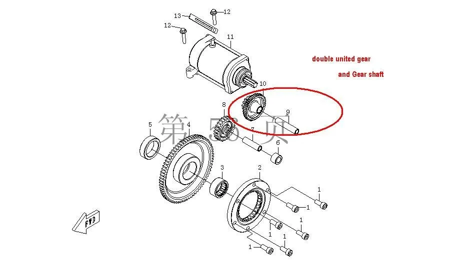 Cf moto схема. Стартер CF Moto 500 2a на схеме. Шестерня ведущая cf500. Схема ведущего вала CF Moto 2a. Шестерни двигателя CF Moto x8.
