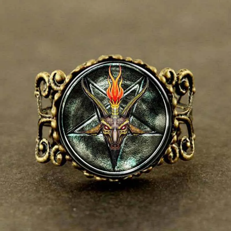 Кольцо с пентаграммой - 81 фото
