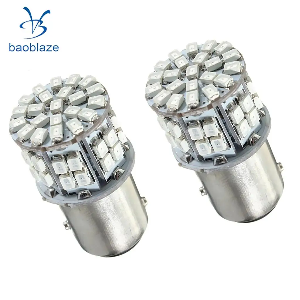 2X 1157 1206 50SMD LED Brake Stop Light Taillight Turn Signal Lamp Bulbs Red