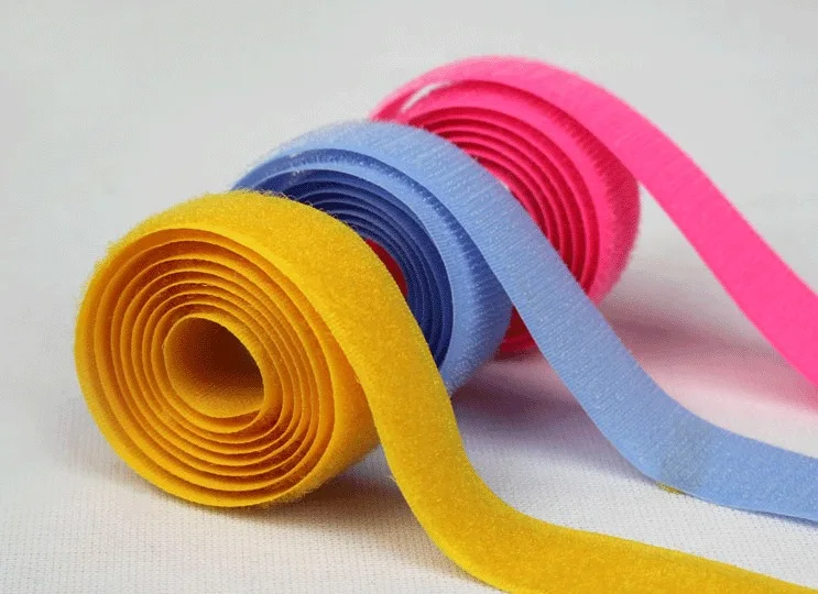 free shipping 25mm 10m/lot colorful nylon Adhesive Fastener Tape shoes Hook & Loop tape diy
