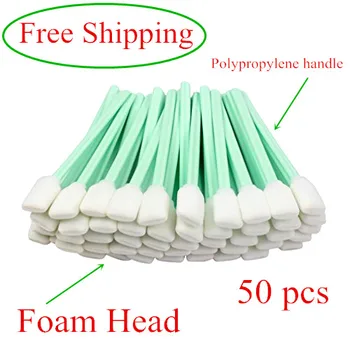 

50 pcs Square Rectangle Foam Cleaning Swab Sticks for Printer Inkjet Optical Equipment and Automotive Detailing