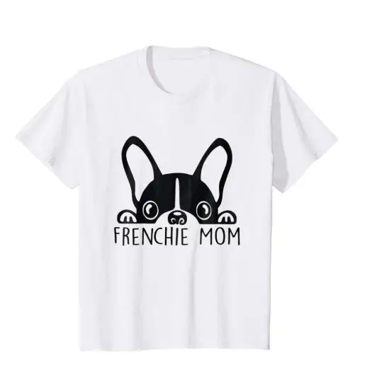 Футболка Frenchie Mom футболка с французским бульдогом подарок на день матери модная