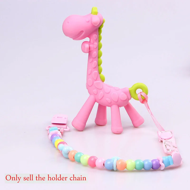 2017 Newborn Baby Pacifier Clips Chain Baby Nipple Holder DIY Round Bead Pacifier Chain Clip for Child Nipple Folder B0657