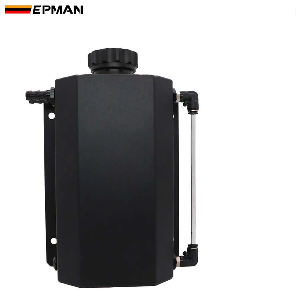 

EPMAN Universal 2L Alloy Engine Oil Fuel Gas Catch Can Breather Tank Bottle Coolant Radiator Overflow Tank EPYXFST011
