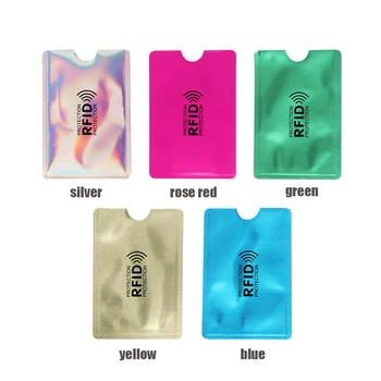

5pcs/Pack Anti-theft Credit Card Holders Anti Rfid Blocking Reader Lock ID Card Holder Case Aluminium Business Bank Card Wallet