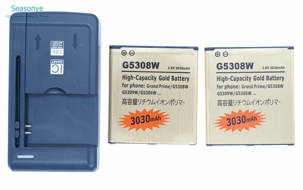 Seasonye 2x3030 мАч EB-BG530BBC CBE сменный аккумулятор + универсальное зарядное устройство