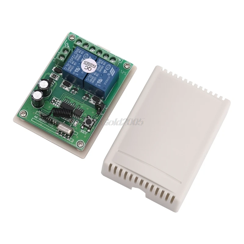 

DC 12V 2 Channel RF 433MHz Wireless Remote Control Switch Relay Receiver Module Apr Drop Ship