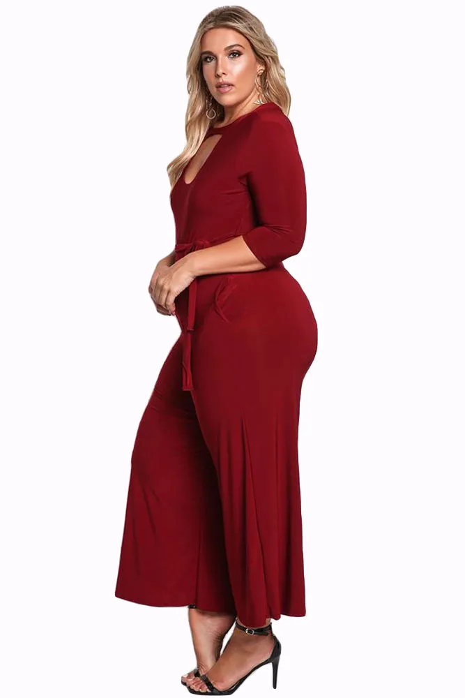 Red-Plus-Size-Cut-Out-Wide-Legged-Jumpsuit-LC64344-3-3