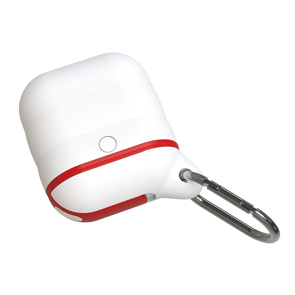 

Silicone Waterproof Anti-lost Protective Cover Skin Case for Apple AirPods Case for AirPods Protective Cover Box Bag Universal