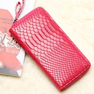 

New Fashion Women Wallets Cards Holder Serpentine Snake Skin PU leather Lady Handbags Money coin purse Clutch Zipper Wallet Bags