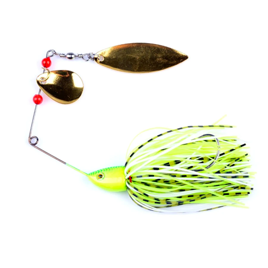 SEAYOU One Piece Spinner Bait Head Weight 24g Rubber Jig Head Fishing
