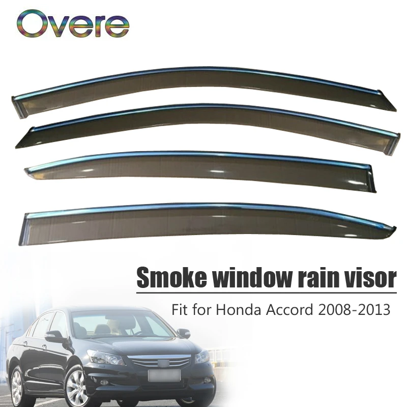 Overe 4 шт./1 комплект Дымовое окно дождевой козырек для Honda Accord 2008 2009 2010 2011 2012 2013