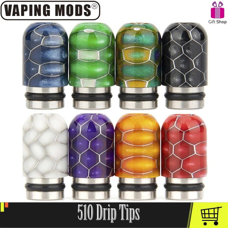 

Drip Tips 510 Resin 510 Drip Tips For 510 Thread RDA RTA Atomizer Electronic Cigarettes Vape Accessories