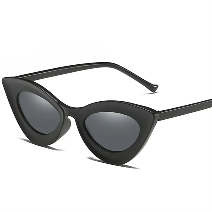 YOOSKE, винтажные, сексуальные, кошачий глаз, солнцезащитные очки, для женщин, модный бренд, дизайн, черный, леопард, солнцезащитные очки, оттенки, UV400, женские, зеркальные - Цвет линз: Черный