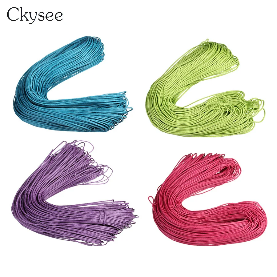 

Ckysee 90m/lot 1mm Waxed Cotton Cord Thread String Rope Cords For Bracelet Necklace Diy Jewelry Making Supplies F1621